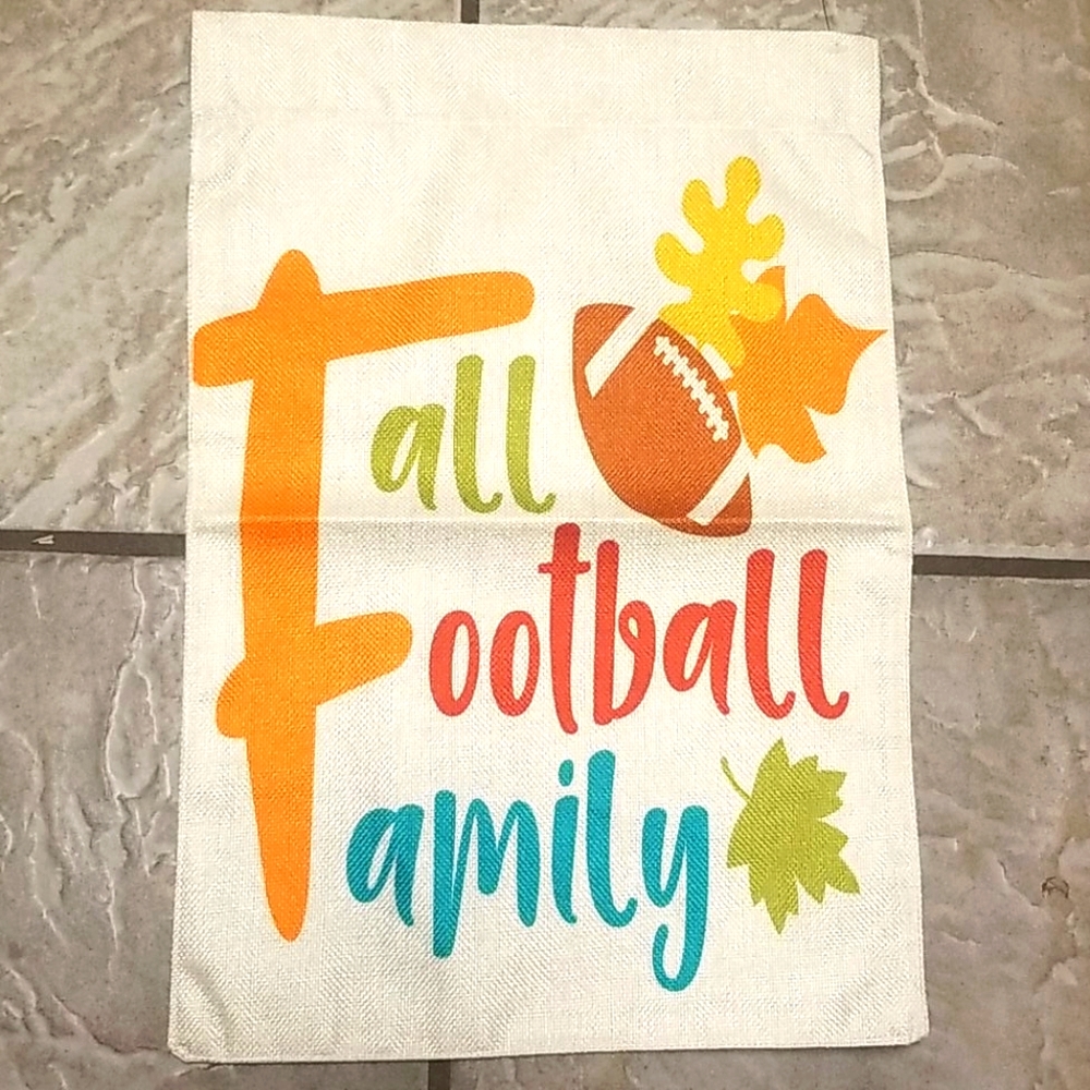 ⭐️Fall football family garden flag
